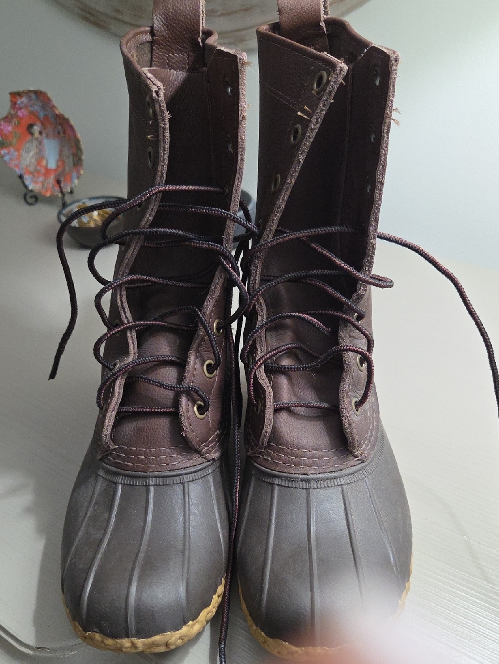 Brown LL Bean Duck Boots - Lace-Up